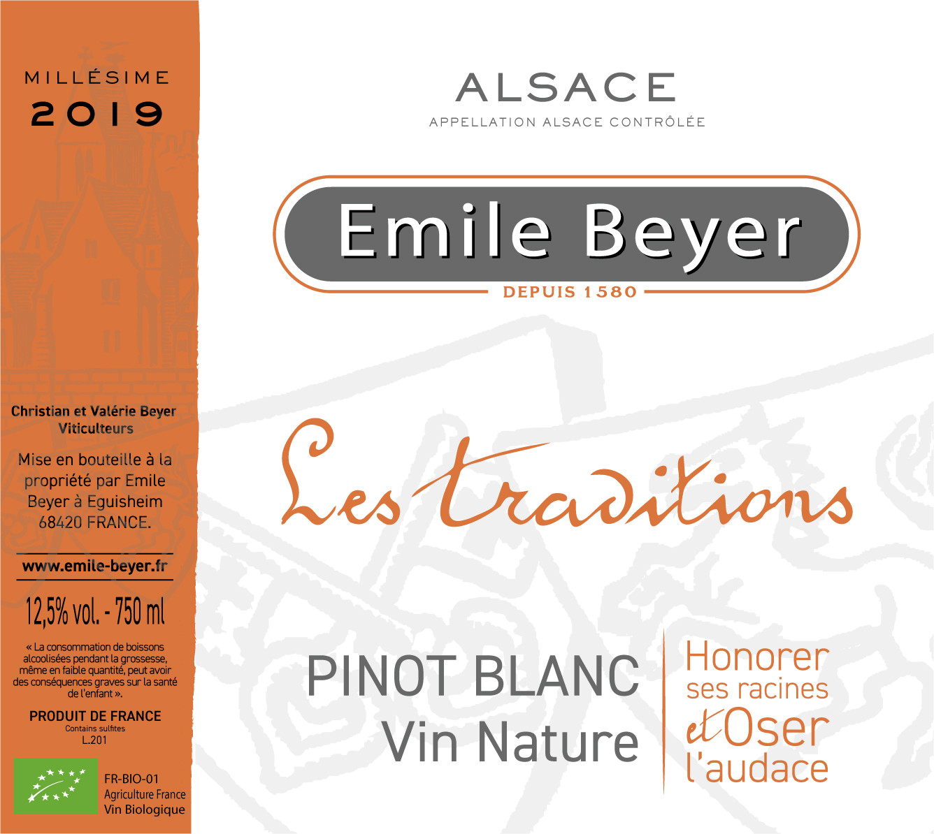 <i class="fa fa-envira" aria-hidden="true"></i> Pinot Blanc Les Traditions <i class="fa fa-leaf" aria-hidden="true"></i>