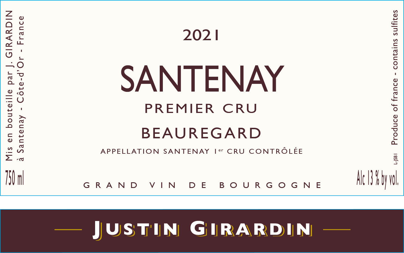 Santenay Premier Cru Beauregard