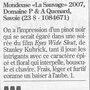 Lire le commentaire de la Mondeuse 07 de Quenard (8 mai 09)